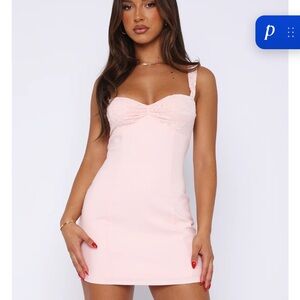 White Fox Boutique Light Pink Mini Dress